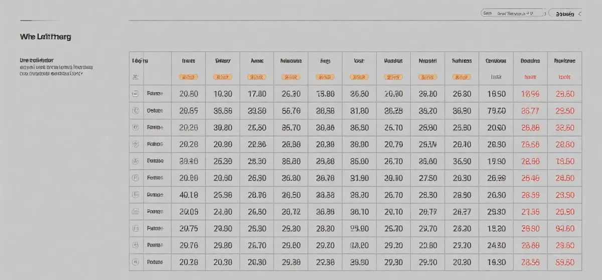开奖表格模块示意